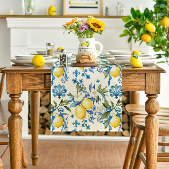 Lemon Pattern Table Runner